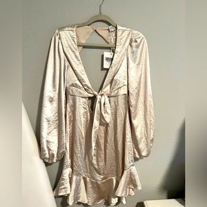NWT Selfie Leslie Champagne Mini Dress